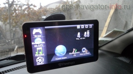 Revizie dintr-o fotografie despre gps-navigator prestigio geovision 5566, un site despre gadgeturile auto