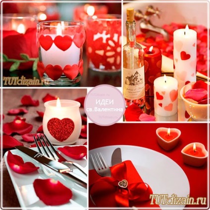 Setarea tabelului pentru Ziua Sf. Valentin - decor de design prin mâinile proprii