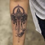 Tatu ganesha sensul, schițe, descrierea divinității indiene