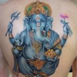 Tatu ganesha sensul, schițe, descrierea divinității indiene