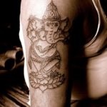 Tatu ganesha sensul, schițe, descrierea divinității indiene