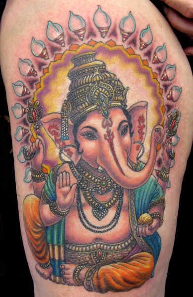 Ganesha tetoválás - jelentése, tetoválás vázlatok és fotók