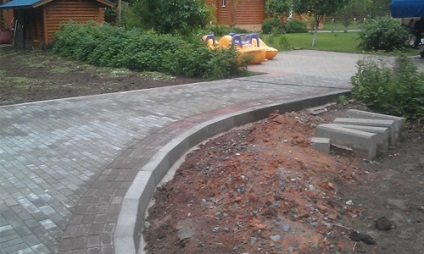 Așezați pavajele pe fundația de beton cu propriile mâini