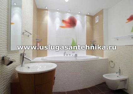 Instalarea de instalații sanitare în apartament (baie, bucătărie) fotografie