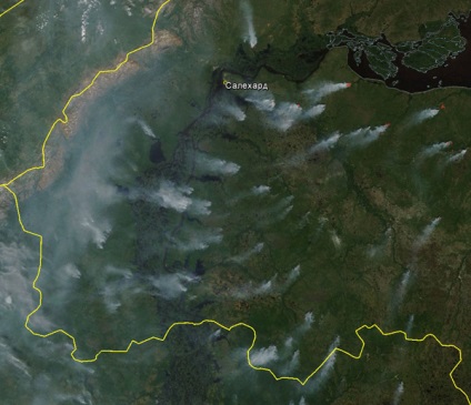 Yamal stinge puternic pădurile cu avioane, până când un grup mare de pompieri poate ajunge în regiune