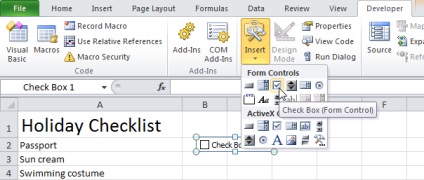 300 Exemple prin lista de verificare Excel