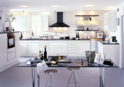 Design al bucătăriei albe 30 fotografie reală a interioarelor