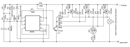 Diagrama electrică a frezei lui Prior în detaliu, înainte de