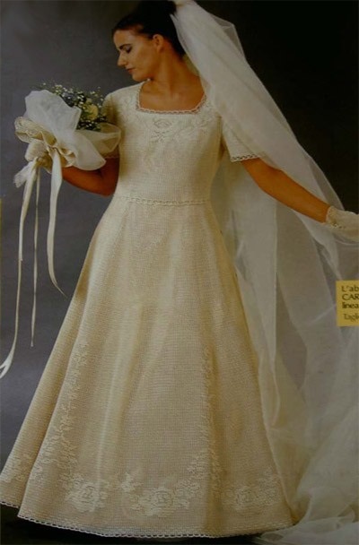 Képek a kötött esküvői ruhákról - a menyasszonyi asztali könyv