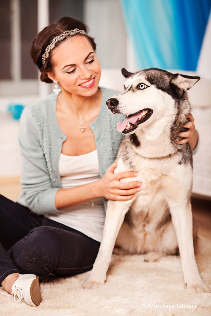 Photosession cu husky - un fotograf în Moscova