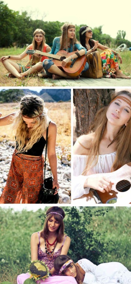 Photoshoot în stilul hippies - exemple, imagini, make-up (foto)