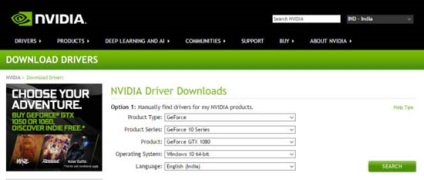 Cum să găsiți și să descărcați driverul nvidia pentru Windows 10