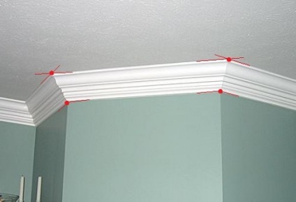 Cum să tăiați tavan plafon în colțuri corect instrucțiuni video pentru instalarea propriilor mâini, fotografii și