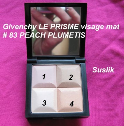 Pulbere compactă cu prisme visage mat cu bușteni compacte douce # 83 piersic plumetis de la Givenchy -