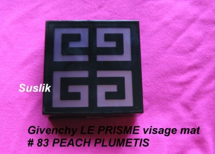 Pulbere compactă cu prisme visage mat cu bușteni compacte douce # 83 piersic plumetis de la Givenchy -