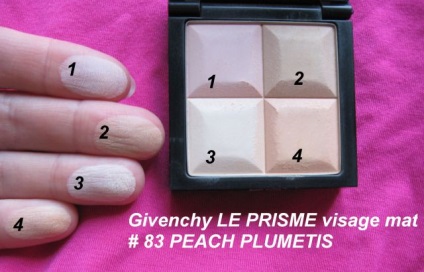 Pulbere compactă cu prisme visage mat cu bușteni compacte douce # 83 piersic plumetis de la Givenchy -