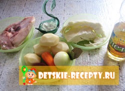 Пиле, домашно приготвена супа - дете (рецепта със снимка), рецепти за деца, кухня