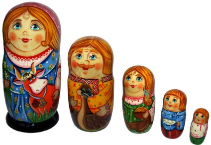 Zori de vacă Matryoshka 5 locuri cadouri de atelier (pereslav)