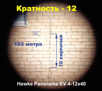 A kalkulátor beállítása a hawke panorama ev 4-12x40 - a rács 1