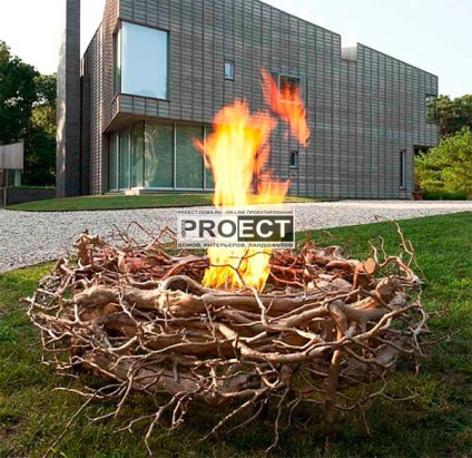 Foc în grădină - proiect de design acasă la domiciliu