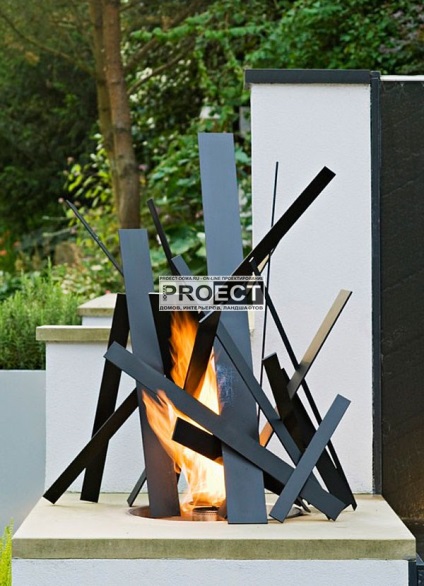 Foc în grădină - proiect de design acasă la domiciliu