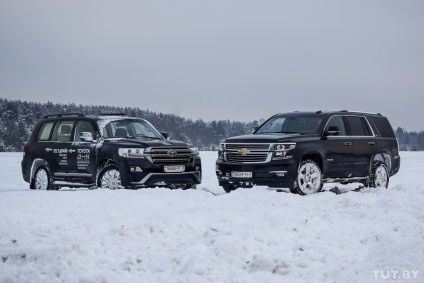 Почти belobolgarsky Chevrolet Tahoe срещу истински японски Тойота LC200