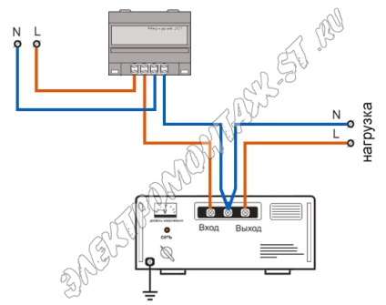 Conectarea regulatorului de tensiune