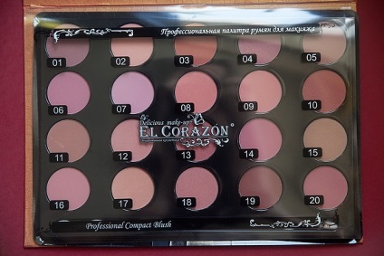 Paleta profesionala de blush uscata pentru make-up el corazon profesionist blush compact delicios