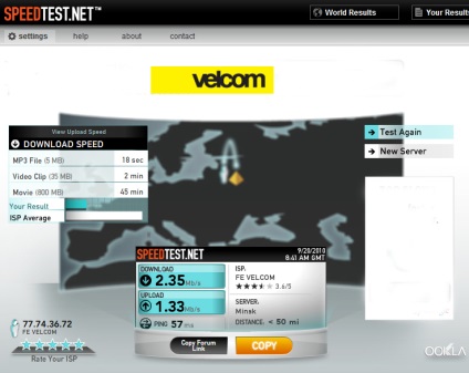 Verificat în practică care modem 3g este cel mai rapid jurnalist web