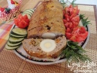 Roluri de pâine pita cu pui, șuncă și spanac - gustări