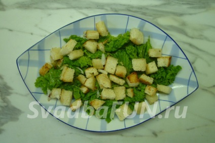 Caesar saláta - képekkel és megjegyzésekkel ellátott recept