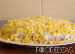 Saláta sonkával és narancssárga - főzős recept fotóval