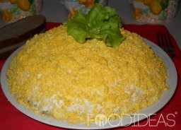 Saláta sonkával és narancssárga - főzős recept fotóval