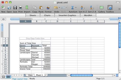 Az excel php és a fejlett exportfunkciók megosztása pivot táblák létrehozásához