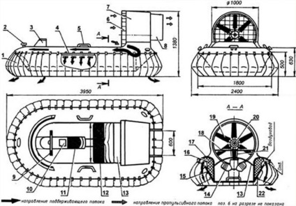 Hovercraft (Svp) cu mâinile, desenele și asamblarea lor