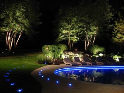 LED-uri de iluminat în design peisagistic