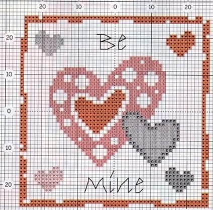 Scheme de broderie de valentine