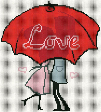 Scheme de broderie de valentine