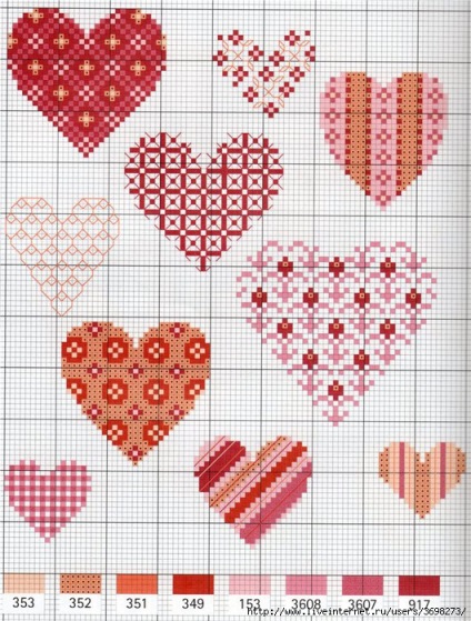 Scheme de broderie de valentine