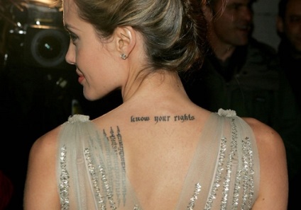 Angelina Jolie tatuaje - tatuaje pe