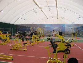 Dispozitive și structuri sportive de aerobi (gonflabile), complex sportiv gonflabil,