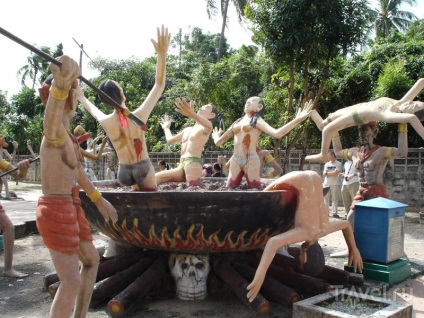 Templul Edenului și Iadul edificând păcătoșii în Thailanda