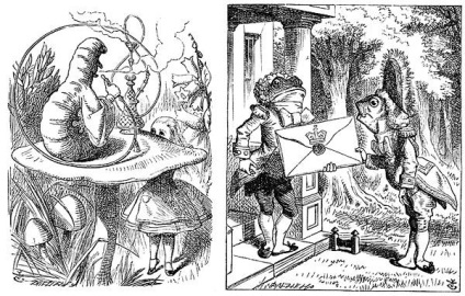 Alice in Wonderland - a templomban ólomüveg - tavernák - három vidám inkvizítor