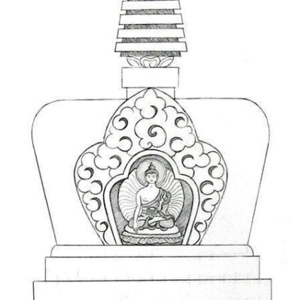 Buddhist titlu stupa, cult semnificație