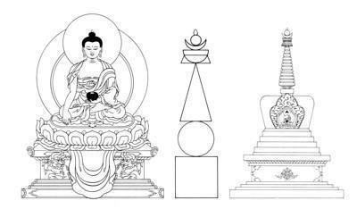 Buddhist titlu stupa, cult semnificație