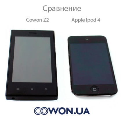 Cowon z2 și Apple ipod touch 4g caracteristici comparative, site-ul oficial