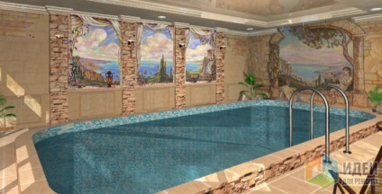 Design decorativ al interiorului piscinei, idei pentru renovare