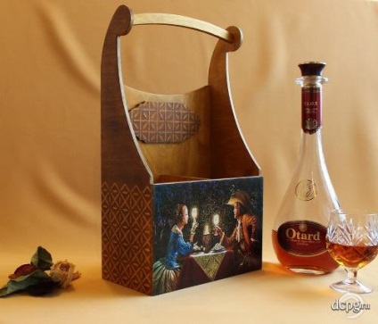 Decoupage - un site pentru fanii decoupage, cutie de vin 