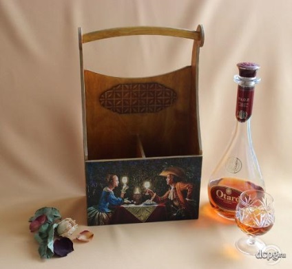 Decoupage - un site pentru fanii decoupage, cutie de vin 