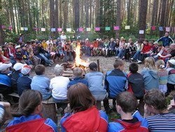 Școala pentru copii și tineret Karate Kyokushinkai - luptător - tabără de țară în vara anului 2008